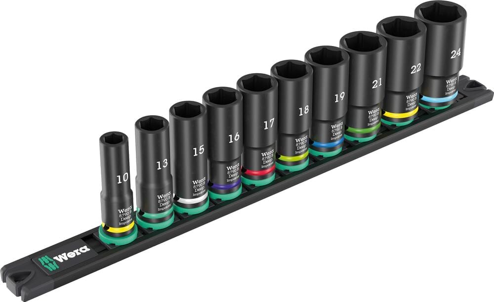 05005590001 9660 Magnetic rail B Impaktor Deep 1 socket set, 3/8" drive, 10 pieces