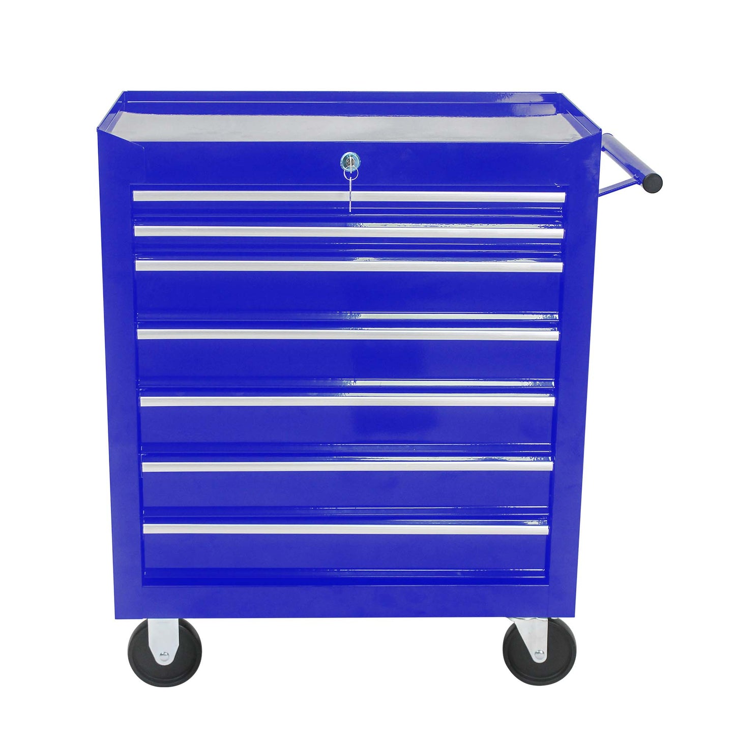 RaDEWAY 24.2-in W x 29.9-in H 7-Drawer Steel Rolling Tool Cabinet (Blue) W1102107326