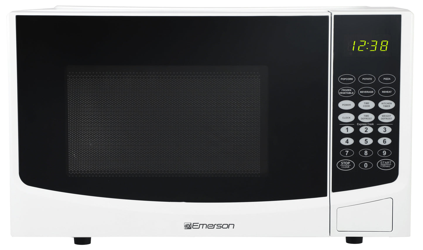Emerson 0.9 Cu. Ft. 900 Watt, White Microwave Oven with Touch Control, MW9255W