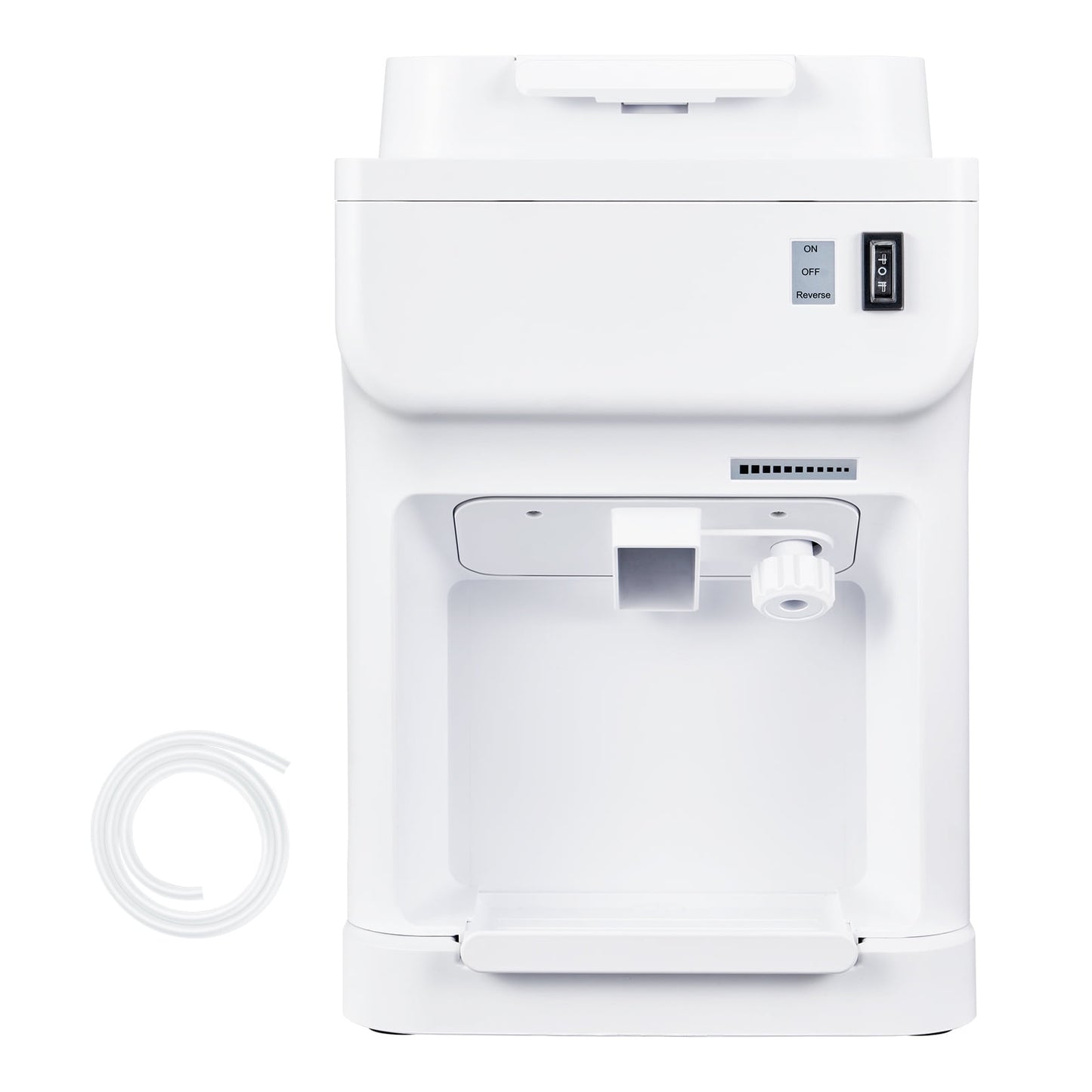 KFFKFF Electric Ice Shaver and Crusher, 220lbs/Hour Snow Cone Maker with 4L Ice Storage, 350W 1500RPM Tabletop Shaved Ice Machine for Home, Events, and Commercial Use (White)