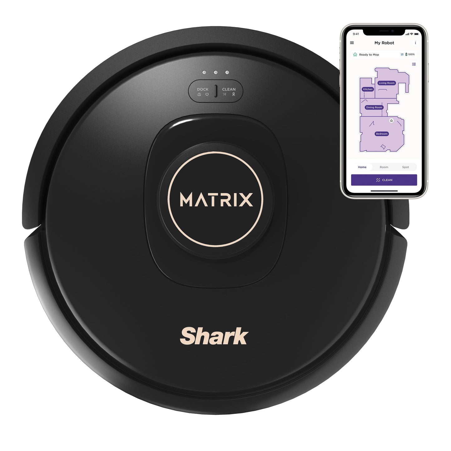 Shark Matrix™ Robot Vacuum, No Spots Missed, Precision Home Mapping, Perfect for Pet Hair, Wi-Fi, AV2310, New