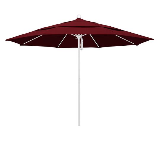 California Umbrella 11-ft Aluminum Red No-tilt Market Patio Umbrella