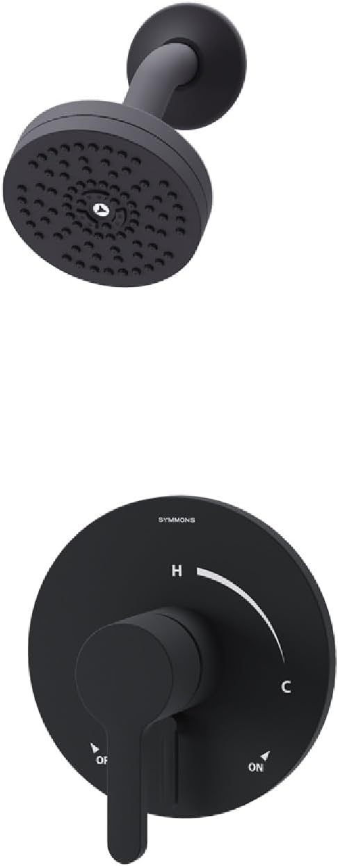 Solarity HydroMersion Single Mode Single Handle Shower Trim Kit with Volume Control in Matte Black