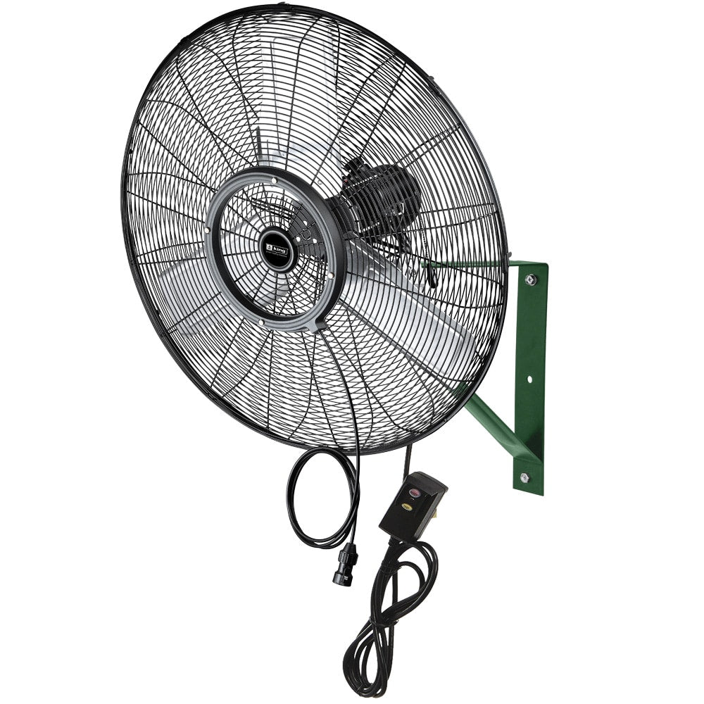 KING Wfo 24-in Oscillation Indoor or Outdoor Black Wall Mounted Fan WFO-24