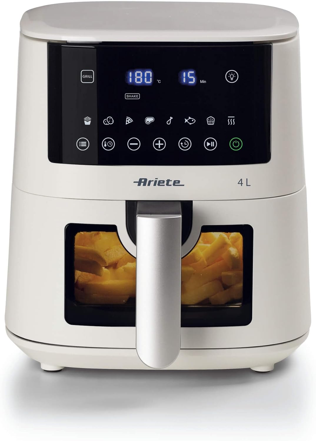 Ariete 4633 Airfryer 4L, 1400W, capacity 4L, 9 programs, shake and grill function, temperature up to 200°C, white