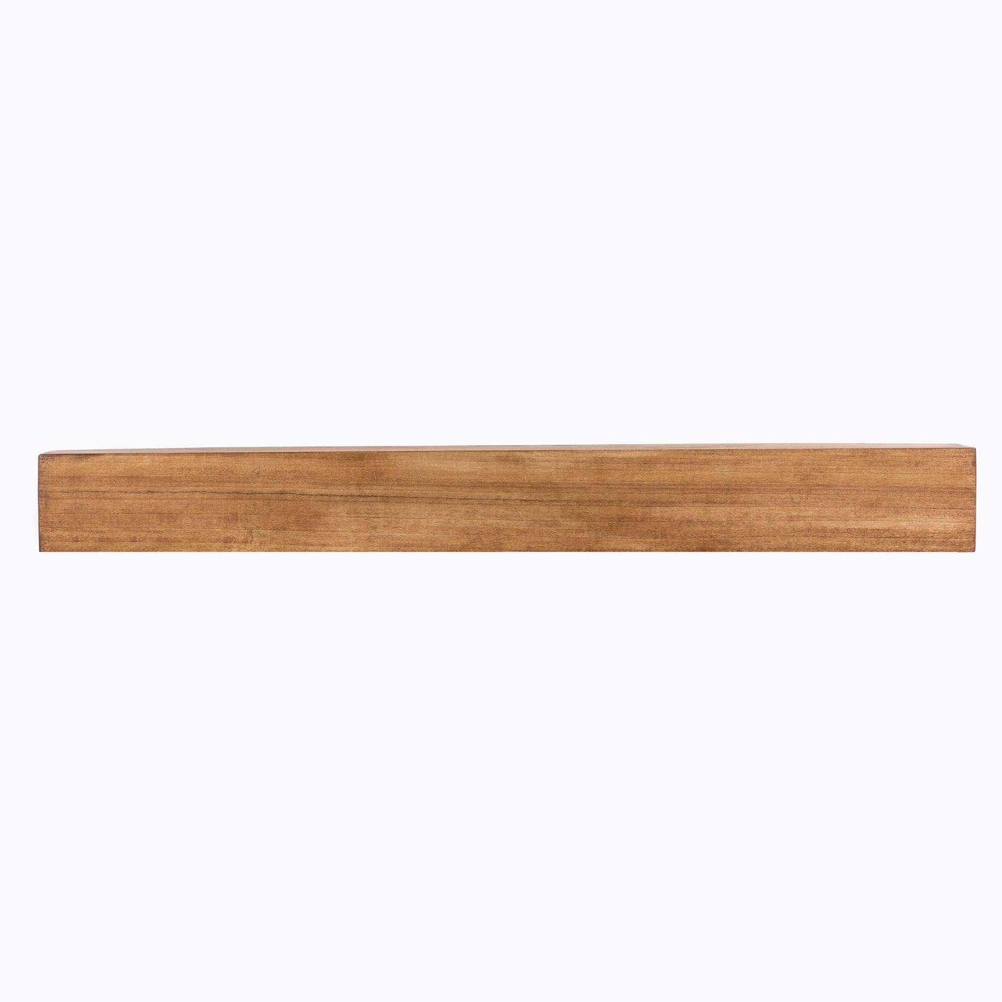 Dogberry 72-in W x 5.5-in H x 6.25-in D Aged Oak Poplar Hollow Farmhouse Fireplace Mantel MFARM7262AGOKNONE