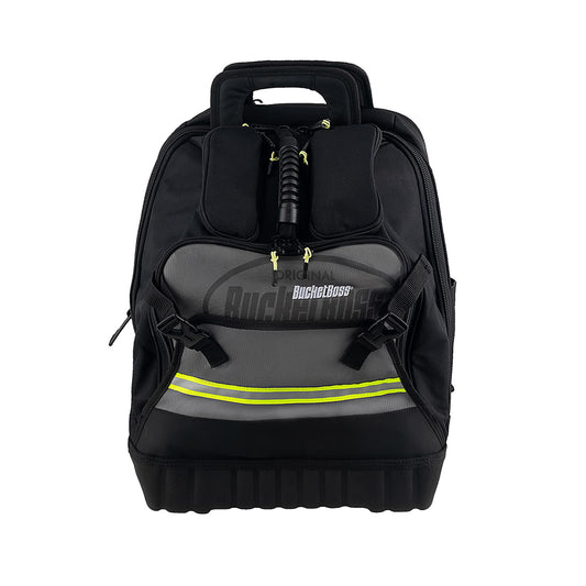 Bucket Boss HV ProTech Grey,Black Polyester 14-in Zippered Backpack 65180-HV
