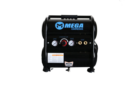 MEGA Compressor 4-Gallon Portable Electric 135 PSI Twin Stack Air Compressor MP-2004TO