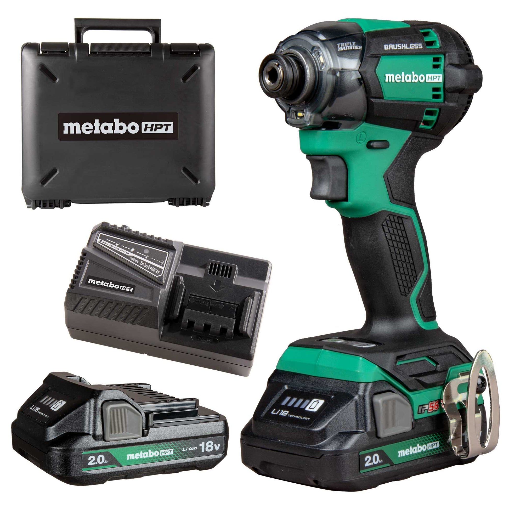 Metabo HPT 18-volt 1/4-in Brushless Cordless Impact Driver (2-Batteries Included, Charger Included and Hard Case included) WH18DCM