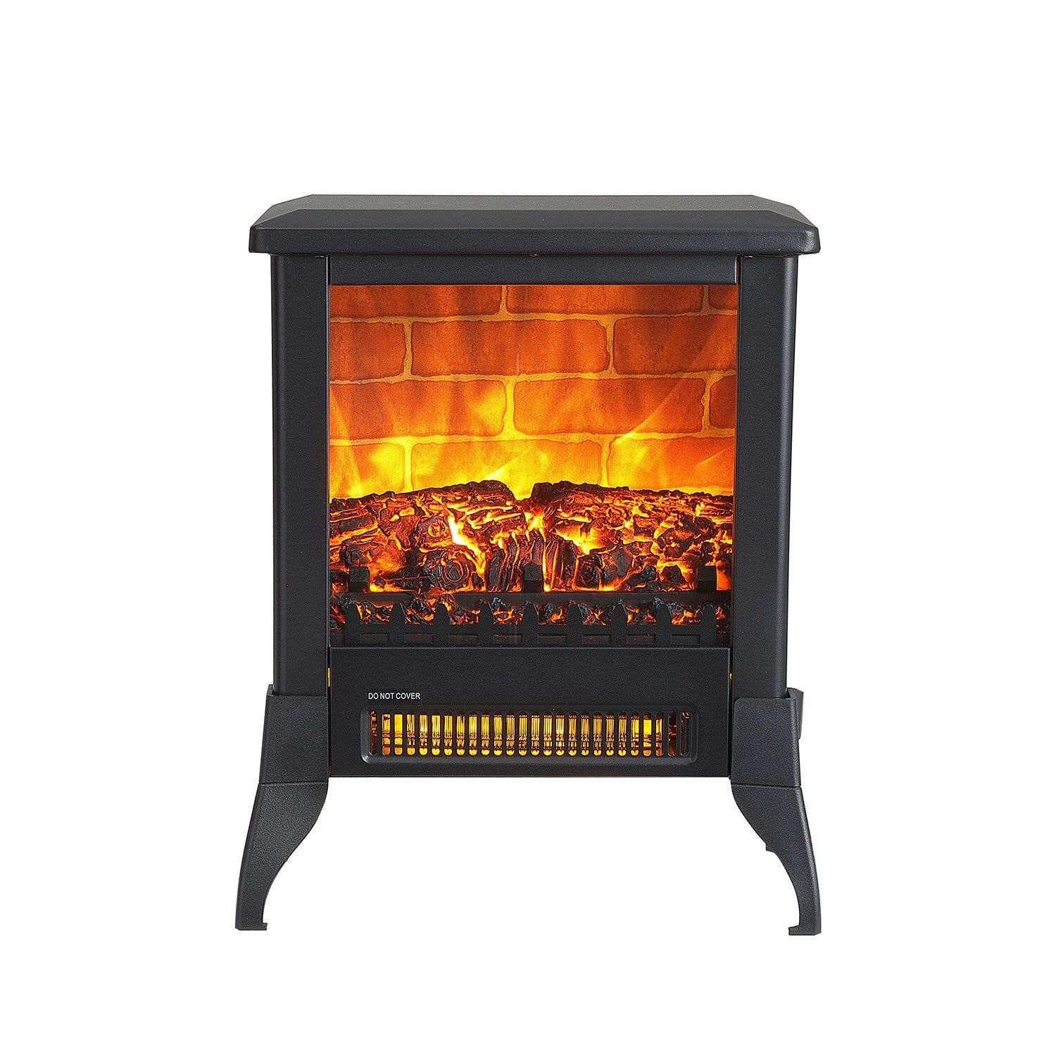 SINOFURN 15-in W Black LED Electric Fireplace SYC070006BK