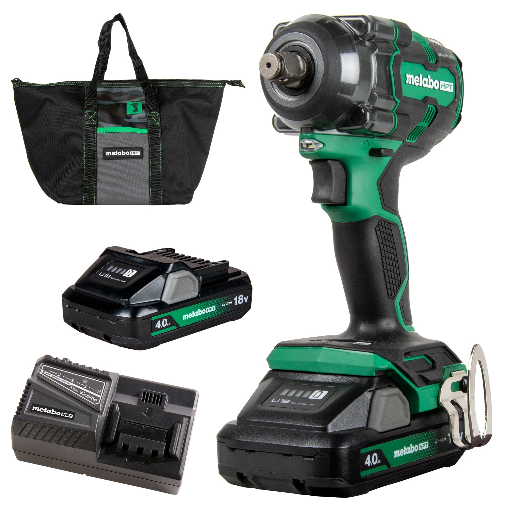 Metabo HPT 18-volt Variable 1/2-in square Drive Cordless Impact Wrench (2 Batteries) WR18DHM