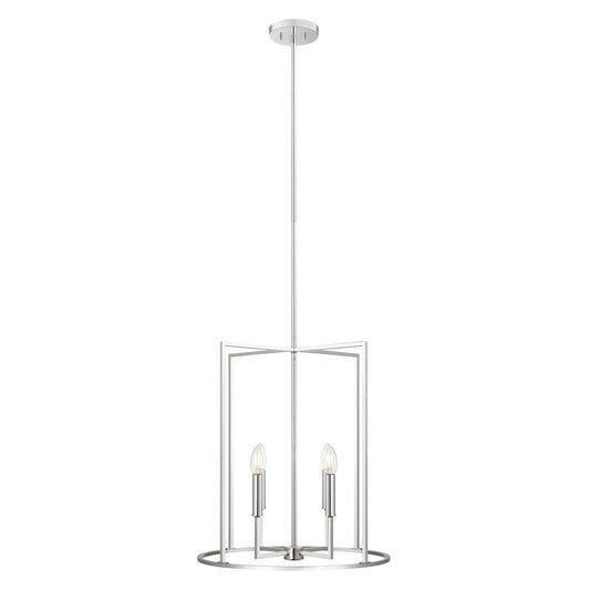 Meridian Lite Trends Meridian 4 -Light Chrome Modern/contemporary Linear Medium Hanging Pendant light