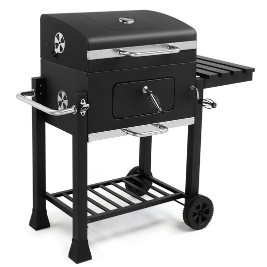 Winado Charcoal Grill 21-in W Black Cart Charcoal Grill