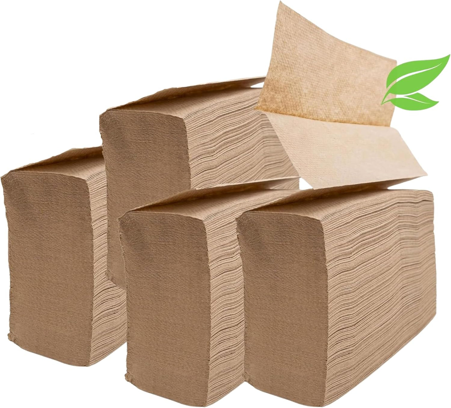 1250ct Brown Organic Unbleached Z-Fold Paper Towels | 100% Post-Consumer Waste, Sustainable Multifold Towels Bulk | Commercial Tri-Fold Recycled Paper Towels for Office, Bathroom, Kitchen Use