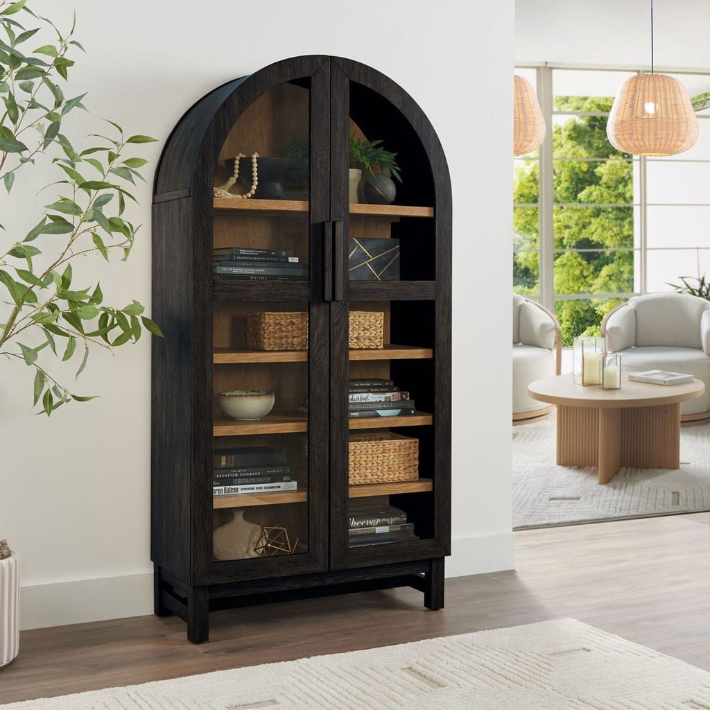 Better Homes & Gardens Juliet Arch Accent Cabinet, Black Finish