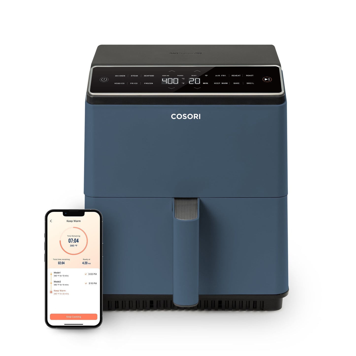 COSORI Dual Blaze 6.8qt Ceramic Coating Smart Air Fryer - Dark Gray